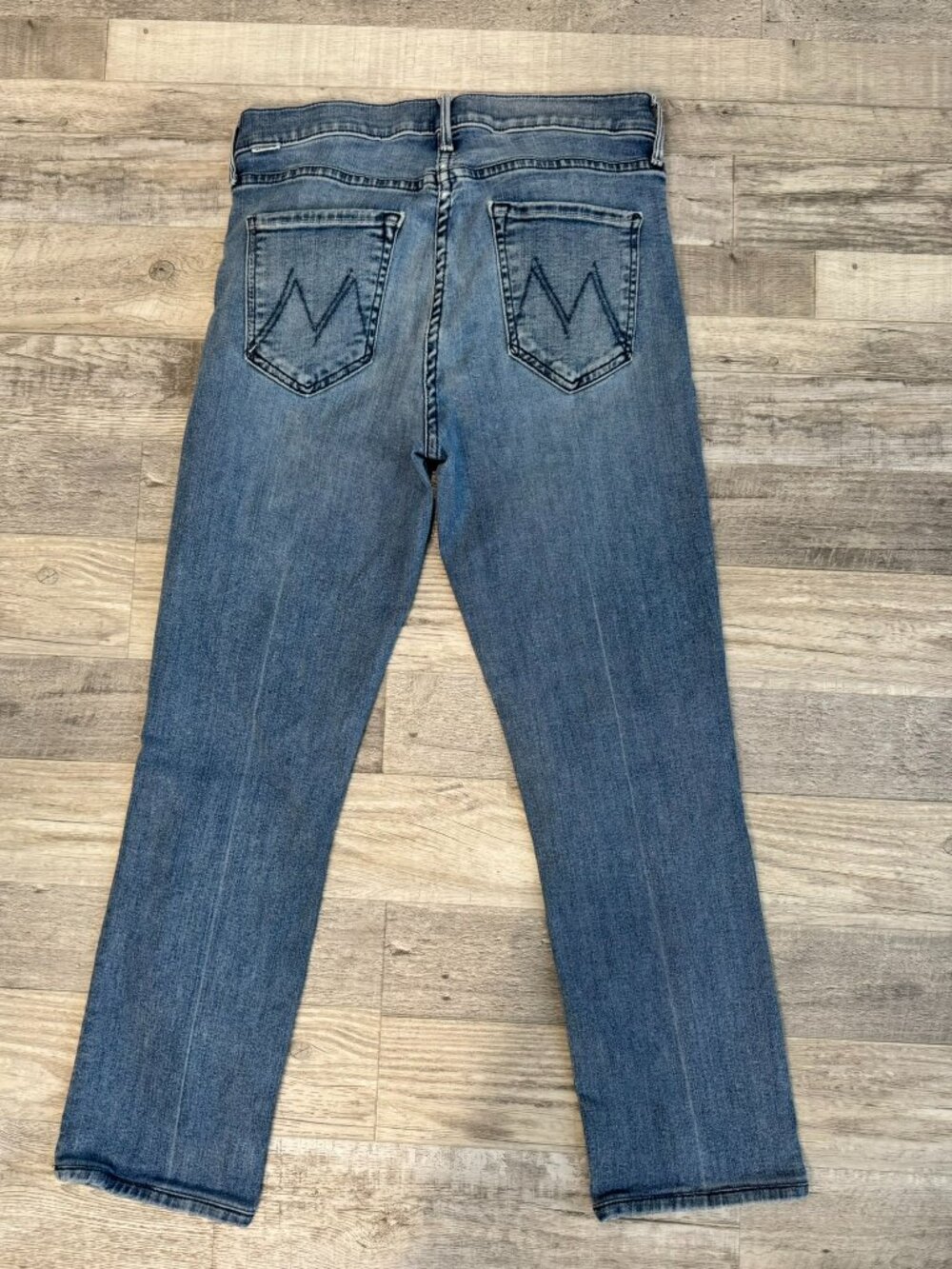 MOTHER Cropped Ankle Jeans in Faded Blue - Picture 11 of 11